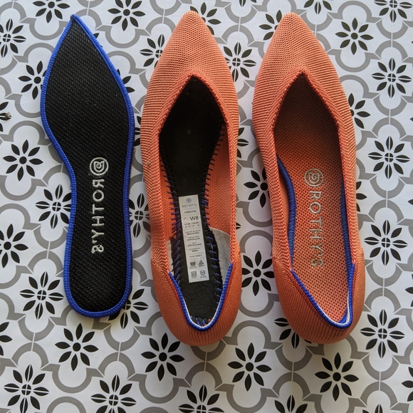 Retired Rothy's The Point Persimmon Flat - Picture 1 of 6